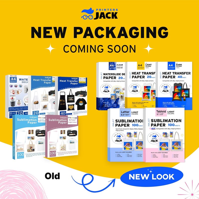 Printers Jack Water Slide Decal Paper Inkjet 20 Sheets A4 Size Premium Water-Slide Transfer Paper Clear Transparent Printable Water Slide Decals for Tumblers, Mugs, Glasses DIY Christmas Gift - Image 3